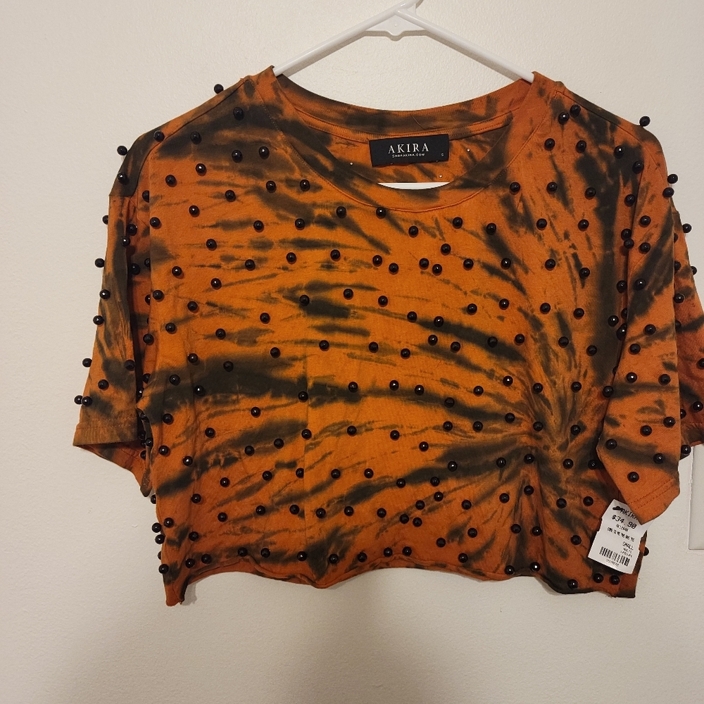 NWT AKIRA crop top Tye Dye - Picture 5 of 5